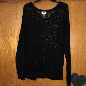Black knit sweater